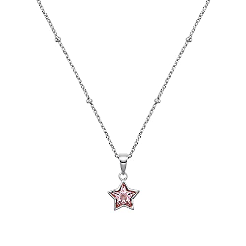 Prinzessin Lillifee Silber Kinder-Halskette mit rosa Stern-Anhänger 2033372