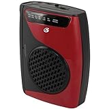 GPX CAS337 Tragbarer Kassettenspieler mit AM/FM-Radio/Sprachaufzeichnung (Rot/Schwarz)