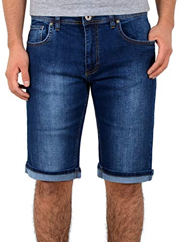 ESRA Kurze Hosen Herren 3/4 Hose Herren Shorts Herren Kurze Jeans Hose Bermuda A360