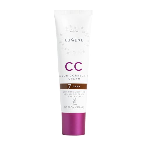 LUMENE CC Cream Color Correcting Creme mit SPF 20 & Mittlerer Deckkraft Für alle Hauttypen, Vegan 30 ml Deep