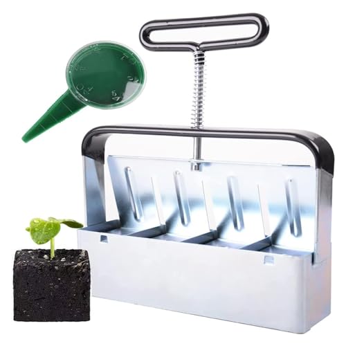 AIDIRui Bodenblocker, 4 Stück Zell-Bodenblock-Maker, Samen-Handblock-Maker mit bequemem Griff, Gartenblockierwerkzeuge