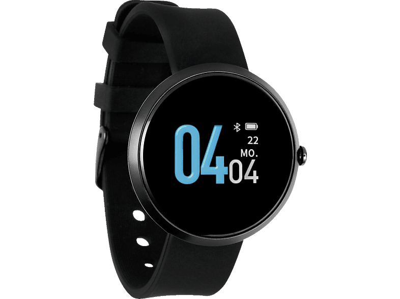 X-WATCH Siona Color Fit (54060) Smartwatch Metall Silikon, 18 x 234mm, Dark Black