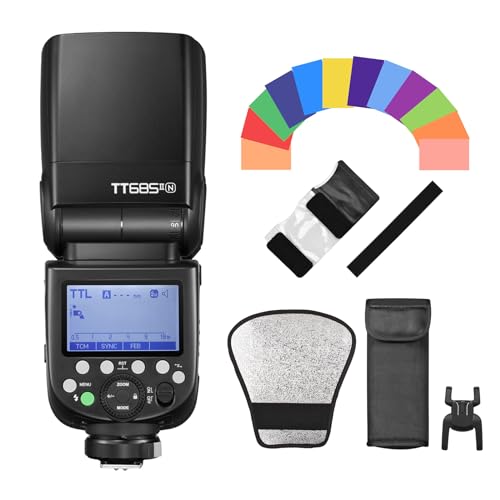 Godox Thinklite TT685IIN TTL Speedlite Speedlight 2.4G Wireless Flash Camera GN60 High Speed 1/8000s Ersatz für Nikon D800 D700 D7100 D7000 D5200 D5100 D5000 D300 D300S D3200