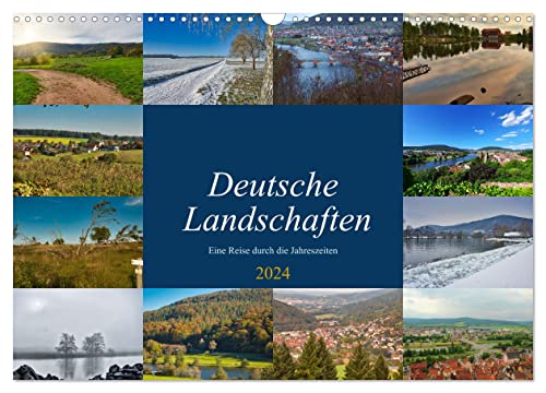 Deutsche Landschaften - eine Reise durch die Jahreszeiten (Wandkalender 2024 DIN A3 quer), CALVENDO Monatskalender