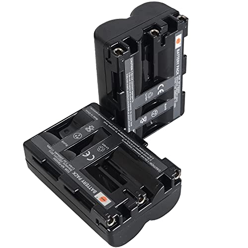 (2-Pack) NP-FM500H DSTE Ersatz Batterie Akku Kompatibel für Sony Alpha SLT-A57, SLT-A58, SLT-A65, SLT-A65V, SLT-A68, SLT-A77, SLT-A99, CLM-V55, npf Akkuladegerät