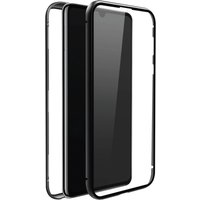 Black Rock - 360 Glass Case Hülle für Huawei P30 | Magnetverschluss, TPU, Cover, kabellos Laden, Kratzschutz (Transparent mit schwarzem Rahmen)