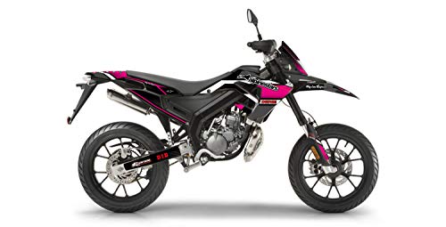 Deko-Set für Motorrad Cross Derbi Senda SM 50 2018 bis 2023 Comics Rosa