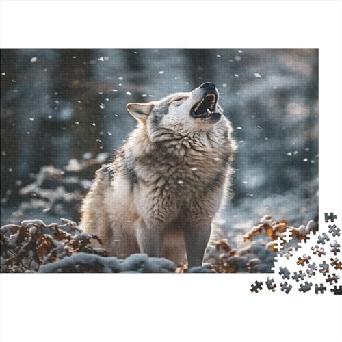 Domineering Arctic Wolf Puzzle 1000 Teile Gifts Home Decor Für Erwachsene Moderne Wohnkultur Geburtstag Family Challenging Games Lernspiel Stress Relief 1000pcs (75x50cm)