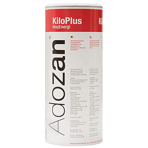 Adozan Kilo Plus Energie Pulver 1000g | Geschmacksneutrale Aufbaukost | Zur Anreicherung von Mahlzeiten und Getränken | Bei Mangel- und Unterernährung |Unbeabsichtigter Gewichtsverlust | 1000g