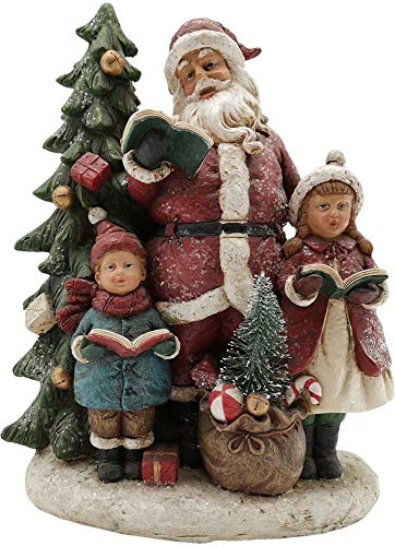 Clayre & Eef Weihnachtsmann mit Kinder 19x9x24 cm 6PR2740