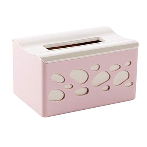 ZXGQF Tissue Box Kunststoff Papier Handtuchhalter Für Zuhause BüroAuto Dekoration Hotelzimmer Tissue Box Halter, Pink