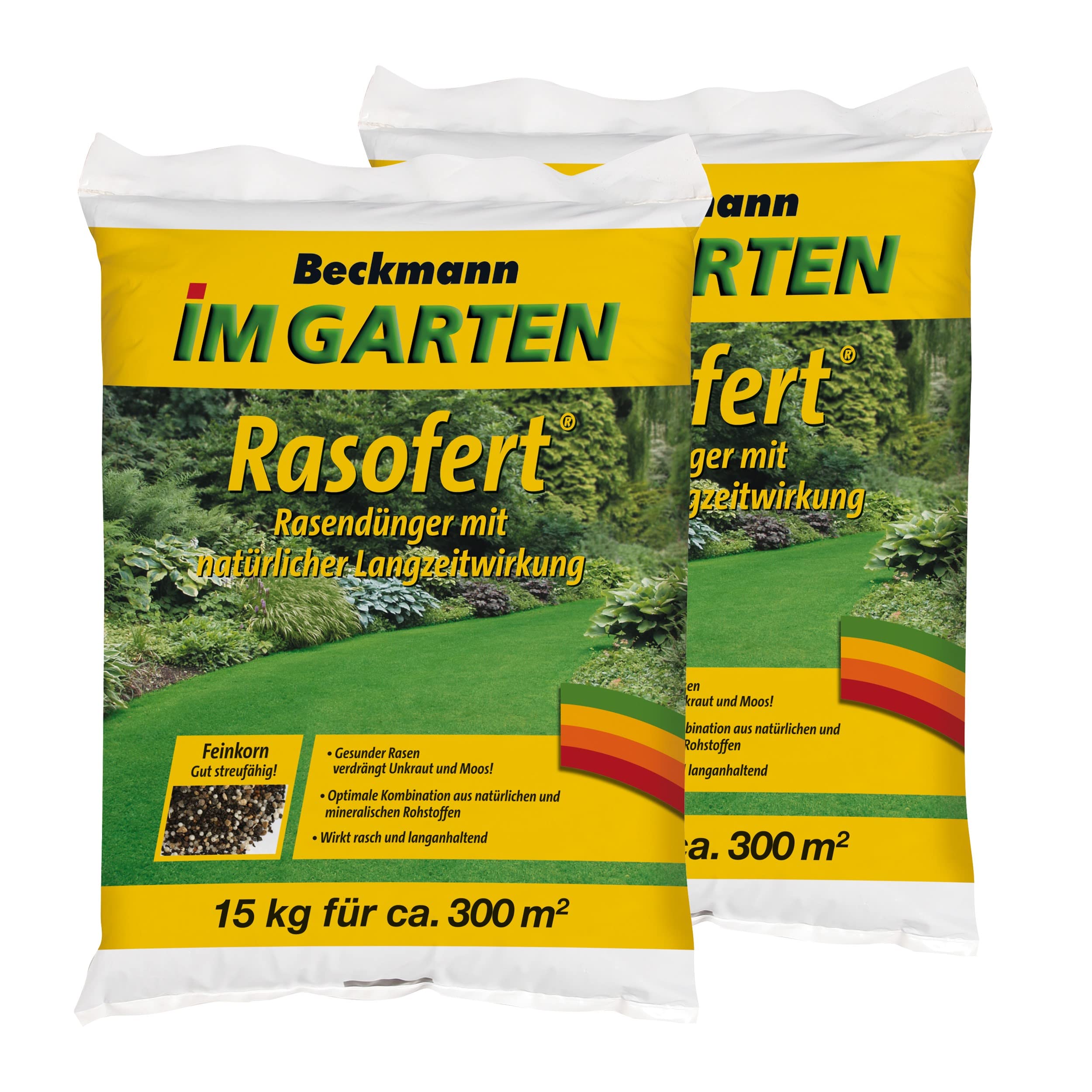 Beckmann Rasofert Rasendünger Rollrasendünger 30 kg (2 x 15 kg)
