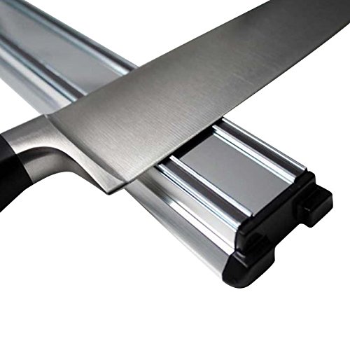 Messer Magnetleiste Magnet Messerhalter Messerleiste - Aluminium - Classic - extra stark - 30/45cm - Geeignet für 6 Messer, es ist eine stilvolle Ergänzung für jede moderne Küche, Länge:450 mm
