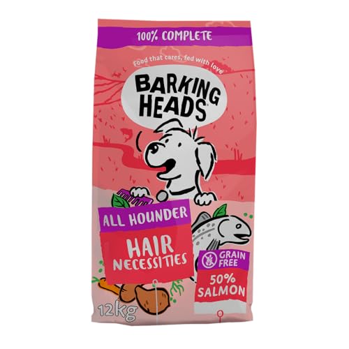 Barking Heads Hunde Trockenfutter - Pooched Salmon - 100% natürlicher Lachs ohne künstliche Aromen, gut für gesunde Haut und Mantel, 12 kg