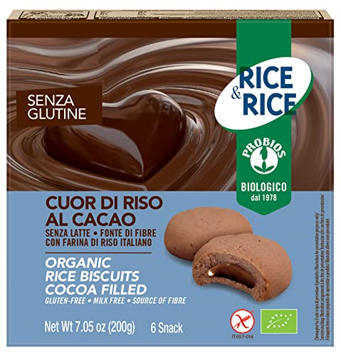 RICE&RICE Reisherz-Kekse mit Kakaofüllung, 6er Pack (6 x 200 g)