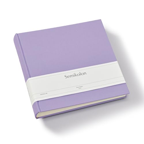 Semikolon 370103 Foto-Album Classic Event – 24 x 23 cm – 60 Seiten cremefarben, für ca. 60 Fotos – lilac silk lila