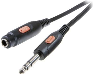 SpeaKa Professional Klinke Audio Verlängerungskabel [1x Klinkenstecker 6.35 mm - 1x Klinkenbuchse 6.35 mm] 5 m Schwarz (SP-7870632)