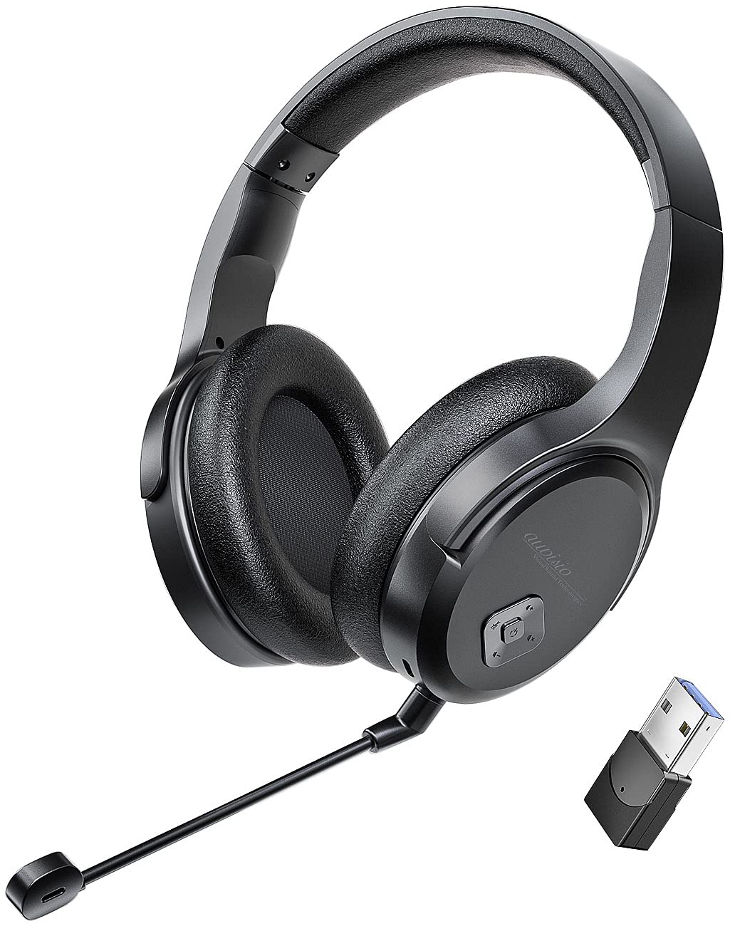 auvisio Gaming Headset: Digitales Funk-Headset mit abnehmbarem Mikrofon, 8 Std. Laufzeit, USB (USB Kopfhörer, Over Ear Headset, Funkmikrofon)