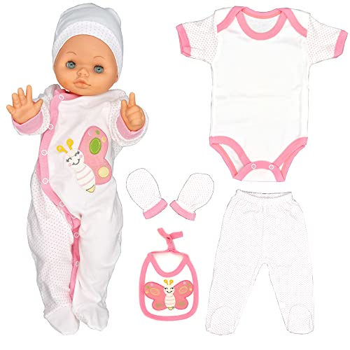 Neugeborenen Baby Geschenk Set 100% natürliche Baumwolle Erstausstattung Erstlingsausstattung Ausstattung Mädchen Kleidung Geschenkset Babyausstattung für Babys 0-4 Monate (Pink)