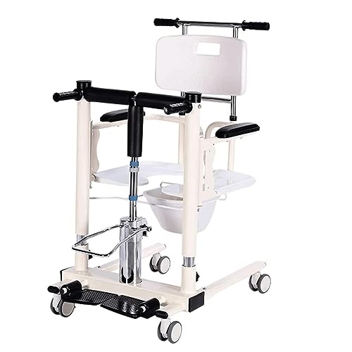 Patientenlift-Transfermobilitätsstuhl Patientenlift-Rollstuhl für zu Hause für ältere Menschen Transferlift Badezimmerrollstuhl Nachtkommode mit Bettpfannenrollstuhl