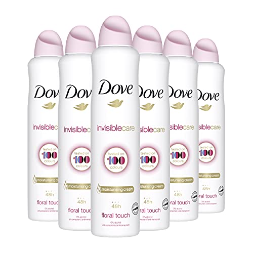 Dove Invisible Care Anti-Transpirant Deo-Spray für Frauen, langanhaltender Schutz, hinterlässt keine Spuren, für einen sauberen und frischen Duft, Großpackung (6 x 250 ml)