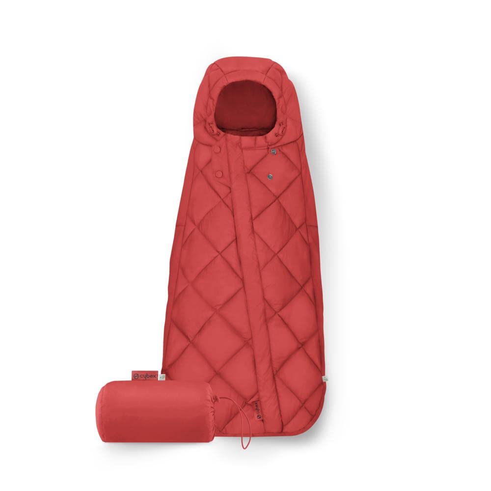 CYBEX Gold Fußsack Snøgga Mini 2, Für Babyschalen, Ab Geburt bis ca. 24 Monate, TOG 4, Hibiscus Red (Rot)