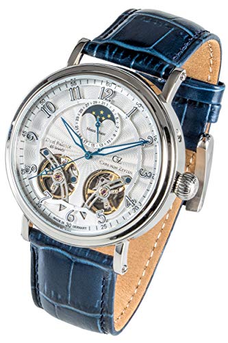 Carl von Zeyten Herren Analog Automatik Uhr mit Leder Armband CVZ0054SLS