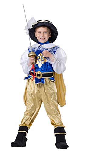 Dress Up America 438-M Kinderkostümset Deluxe Musketier, Mehrfarbig, Größe 8-10 Jahre (Taille: 76-82 Höhe: 114-127 cm)