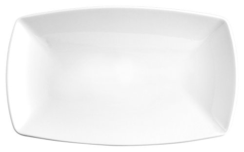 Saturnia 5611636 Tokio Teller in eckig, 36 x 21 cm, Porzellan, Weiß
