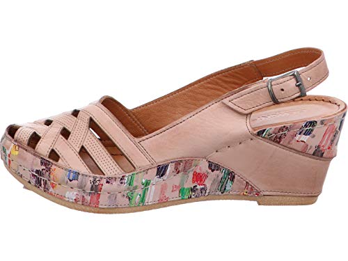 Gemini 031502-19 Damen Sandalen Sandaletten Keilabsatz, Größe:41 EU, Farbe:Rosa