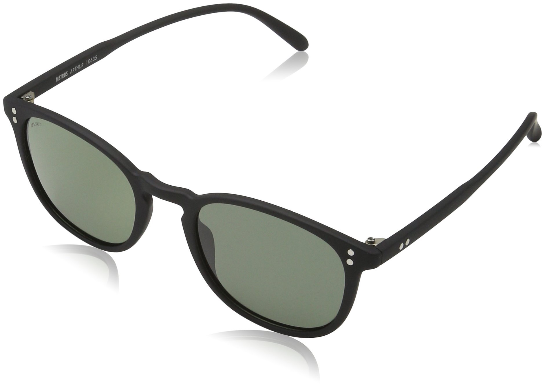 MSTRDS Unisex Sonnenbrille Arthur, Schwarz (Black/Green 5145), (Herstellergröße: one Size)