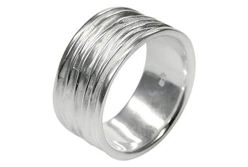 SILBERMOOS XL XXL Ringe in großen Größen Ring Damenring Herrenring Partnerring Bandring glänzend matt breit Sterling Silber 925 Größe 64, 66, 68, 70, Größe:64 (20.4)