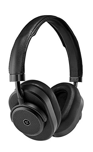 Master and Dynamic MW65 Active Noise-Cancelling (ANC) Wireless Headphones Premium Bluetooth Over-Ear Headphones (Black Leather/Black Metal)