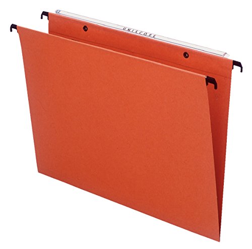 Esselte Orgarex Hängemappe Kraftpapier V-förmiger Boden 15 mm Kapazität Folio-Format 50 Stück orange