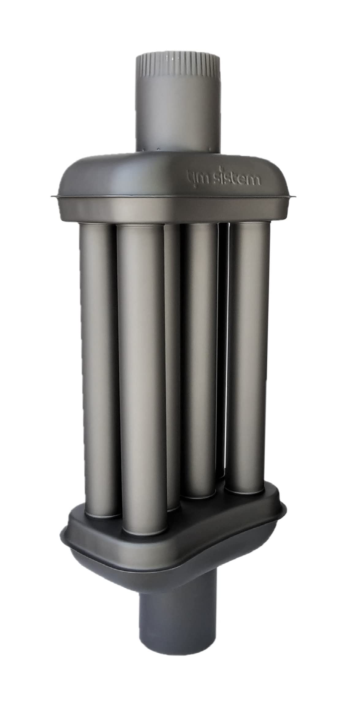 Denvel TimSistem 120mm Abgaswärmetauscher Warmlufttauscher Rauchrohr Kaminrohr Rauchgaskühler Abgasrohrdurchmesser (80 cm), Schwarz