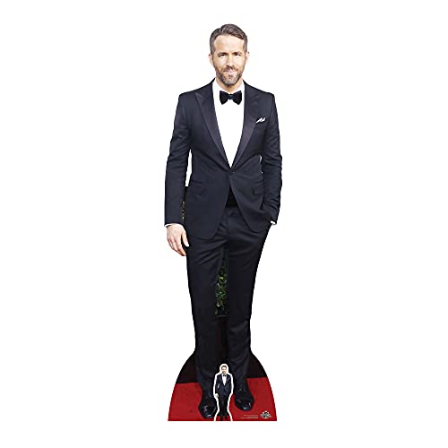 Celebrity Standee In Lebensgröße Ryan Reynolds Schneiden, Holz aus, Mehrfarbig, 188 x 55 x 188 cm