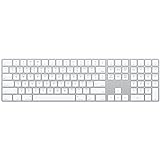 Apple Magic Keyboard mit Ziffernblock: Bluetooth, wiederaufladbar. Kompatibel mit Mac, iPad oder iPhone; Englisch (USA), Silber