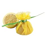 Lemon Wrap, Zitronen-Serviertuch, Lebensmittelecht, mit Krawatte VE: 10 x 100 Stück, Farbe:gelb-grün
