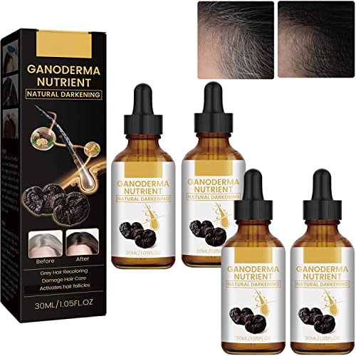 Darka Anti-Greying Hair Serum, Anti-Greying Haar Serum, Anti-Grey Hair Treatment 30ml, Haarwachstum Serum, Ganoderma Nutrient Natural Darkening, Hair Darkening Serum (4 Stück)