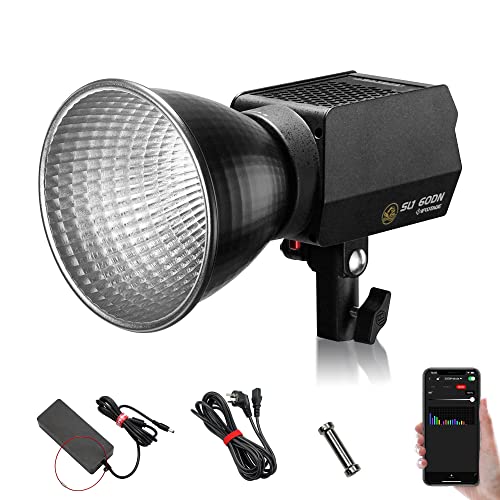 IFOOTAGE Anglerfish Sl1 60DN LED-Videoleuchte, kontinuierliche LED-Beleuchtung mit 5600 K Tageslicht, CRI 98+, Helligkeit 12200 Lux bei 1 m, 8 Lichteffekte, APP-Steuerung, für Videoaufnahmen