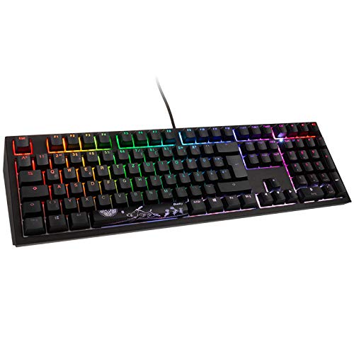 DUCKY Compatible Shine 7 PBT Gaming Tastatur, MX-Black, RGB LED - Blackout