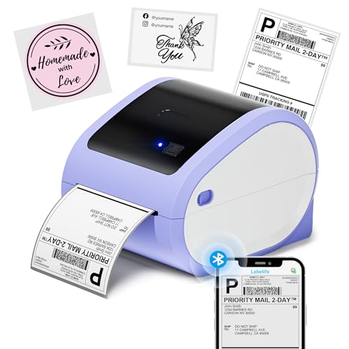 ItriAce Bluetooth-Thermo-Etikettendrucker, Versand-Etikettendrucker 4 × 6, Etikettendrucker für kleine Unternehmen, kompatibel mit Telefon und PC, weit verbreitet für Amazon, USPS, Shopify, Ebay.