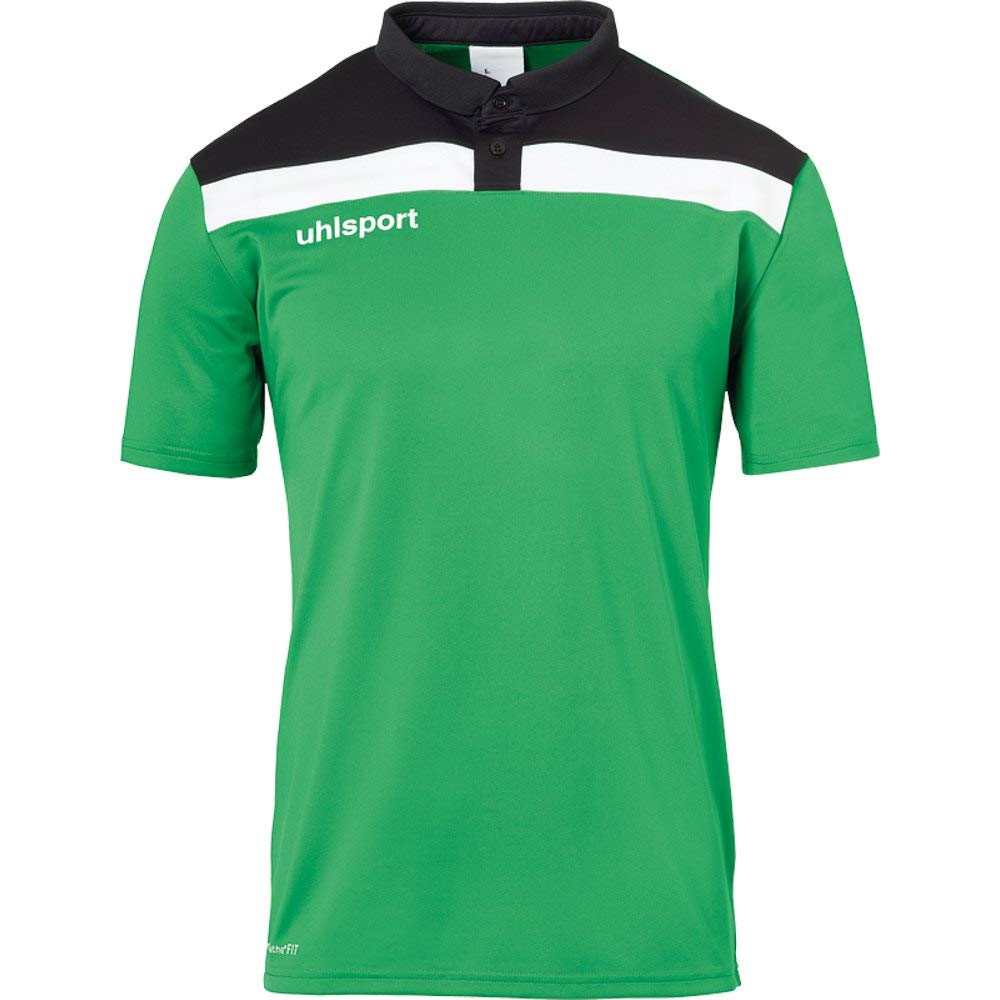 uhlsport Herren Offense 23 Polo Shirt Poloshirt, grün/Schwarz/Weiß, 4XL