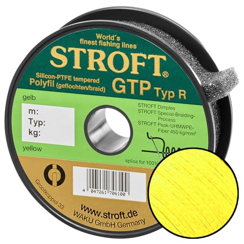 STROFT GTP Typ R Geflochtene Angelschnur 200m gelb R4-0,220mm-9kg