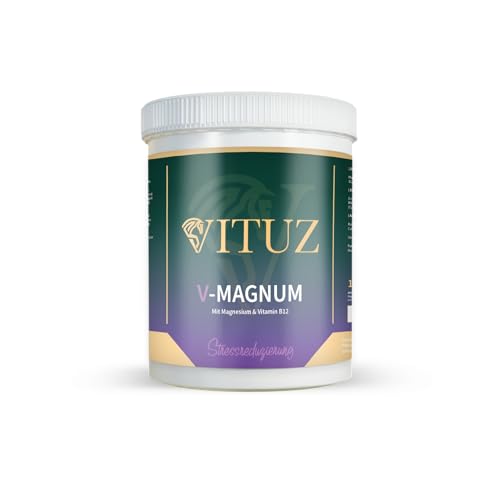 VITUZ V-Magnum - Stressminderndes Pferdefutter mit Magnesium, Vitamin E und Vitamin B12 - Unterstützt die Stressreduktion und Leistungssteigerung - 1KG