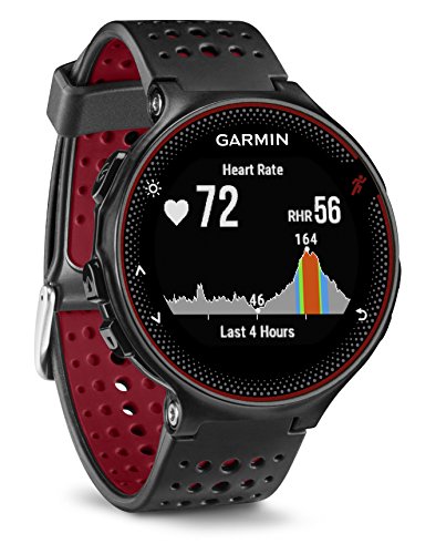 Garmin Forerunner 235 Schwarz und Marsala-Rot - GPS-Laufuhr mit Herzfrequenzmessung am Handgelenk (Generalüberholt)