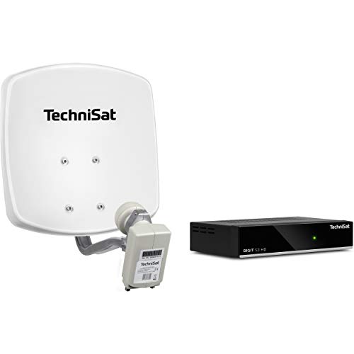 TechniSat DigiDish 33 weiß Komplettanlage (Twin) inkl. Digit S3 HD, 10 m Kabel