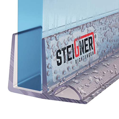 STEIGNER Duschdichtung, 200cm, Glasstärke 5/6 mm, Gerade PVC Ersatzdichtung für Dusche, UK19
