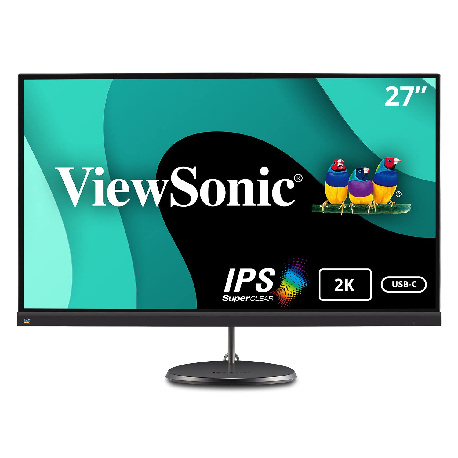 Viewsonic VX2785-2K-MHDU 68,6 cm (27 Zoll) Design Monitor (WQHD, IPS-Panel, FreeSync, HDMI, USB-C 3.2 inkl. Ladefunktion, Lautsprecher) Schwarz