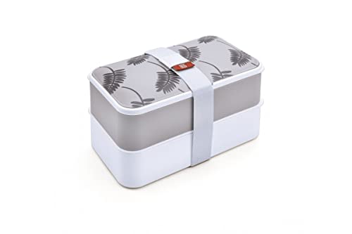 IRIS BARCELONA - Lunchbox BENTO GRAU Blätter 1,2 LT - Grau - Kunststoff